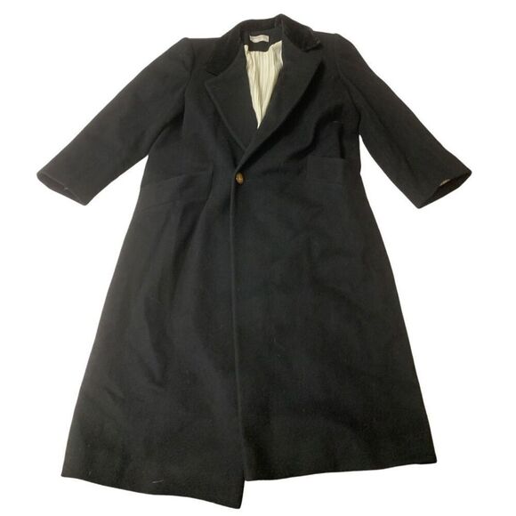 Vintage Forecaster Tuxedo Long One Button Pea Coat - Picture 1 of 11